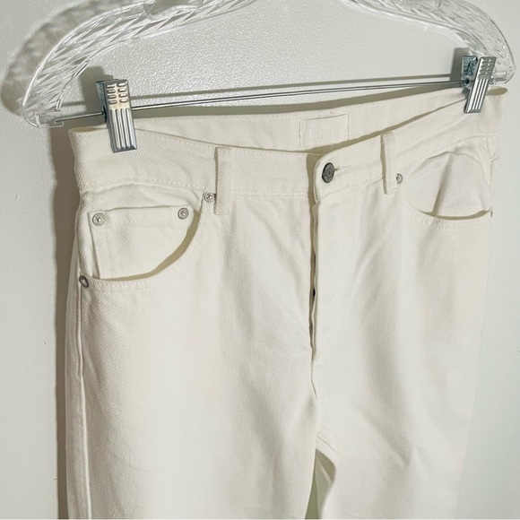 NWT Boyish Tommy High-Rise White Rigid Straight Leg Denim Distressed Waist 28 - Picture 11 of 13